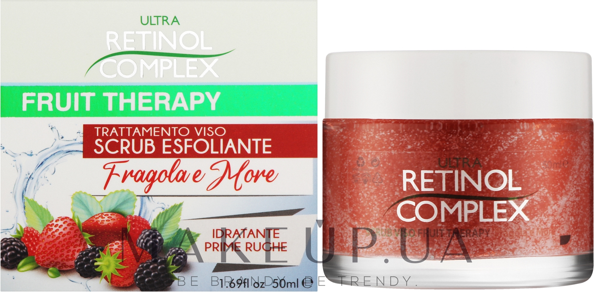 Скраб для обличчя - Retinol Complex Fruit Therapy Strawberry Exfoliating Face Scrub — фото 50ml