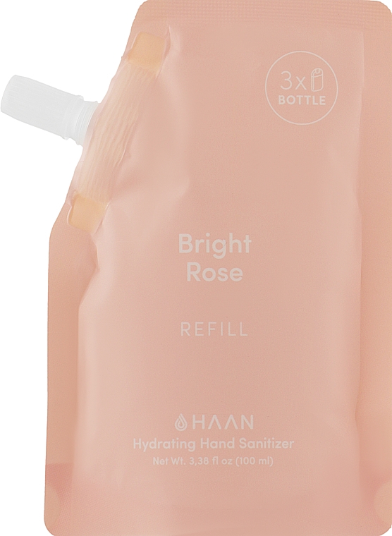 Антисептик для рук "Ароматна троянда" - HAAN Hydrating Hand Sanitizer Bright Rose (змінний блок) — фото N1