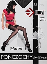 Чулки женские "Marine" 15 DEN, grafit - Moraj — фото N1