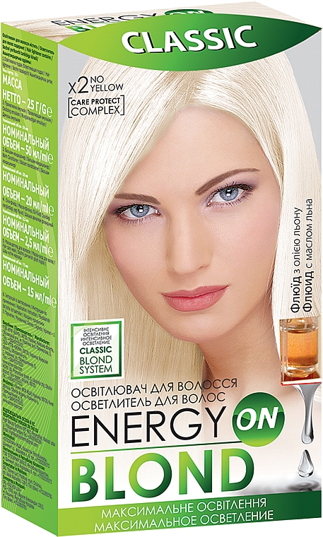 Осветлитель для волос "Classic" с флюидом - Acme Color Energy Blond