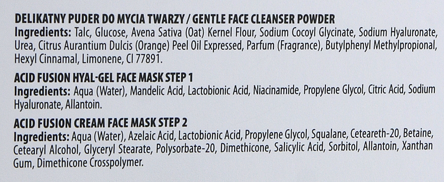 Набор - Bielenda Professional Acid Fusion 3.0 Double Formula Acid Complex (powder/5x15g + mask/5x10g + mask/5x20g) — фото N7