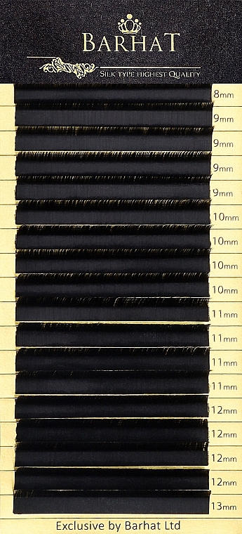 Накладные ресницы L+ 0,07 мм MIX (8-13 мм), 18 линий - Barhat Lashes — фото N1