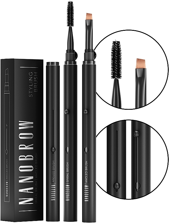 Набір пензликів для укладання брів - Nanobrow Styling Brush — фото N2