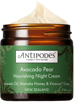 Питательный ночной крем для лица - Antipodes Avocado Pear Nourishing Night Cream — фото 60ml