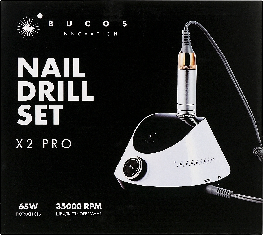 Фрезер для маникюра и педикюра, розовый - Bucos Nail Drill X2 Pro Blush Pink — фото N7