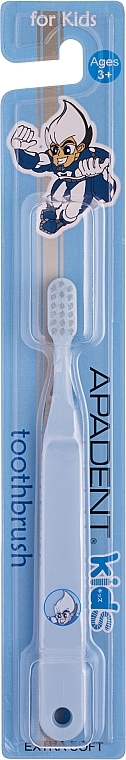 Дитяча зубна щітка, від 3 років, блакитна - Sangi Apadent Kids Extra Soft Toothbrush — фото N1