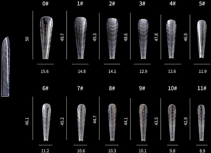 Форми багаторазові для нарощування нігтів, Di1545 - Divia — фото N3