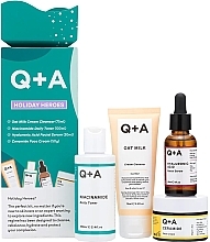 Парфумерія, косметика Набір - Q+A Holiday Heroes Gift Set (f/cl/75ml+toner/100ml+f/ser/30ml+f/cr/50g)