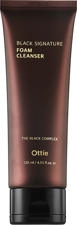 М'яка пінка для вмивання з муцином равлика - Ottie Black Signature Foam Cleanser — фото N1