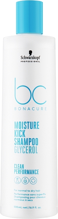Шампунь для нормальных и сухих волос - Schwarzkopf Professional Bonacure Moisture Kick Shampoo Glycerol — фото N1
