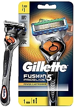 Парфумерія, косметика Бритва з 1 змінною касетою та підставкою - Gillette Fusion 5 ProGlide Power Cartridges