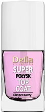 Закрепитель для лака с эффектом мега-блеска - Delia Super Gloss Top Coat — фото N3
