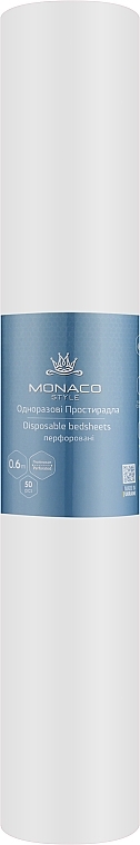 Простыни одноразовые, перфорация, 0.6м х 1.8м, 50шт, белые - Monaco Style — фото N1