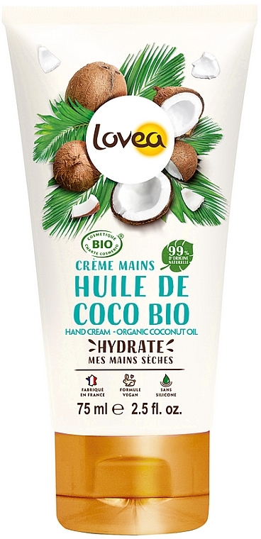 Крем для рук с маслом кокоса - Lovea Hand Cream Organic Coco Oil (Refill) — фото N1