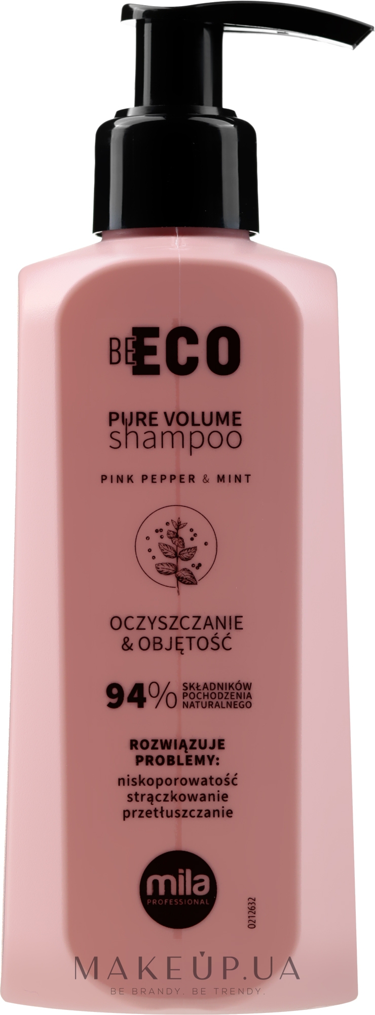 Шампунь для объема волос - Mila Professional Be Eco Pure Volume Shampoo — фото 250ml
