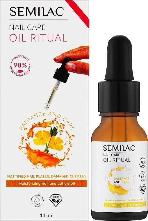 Зволожувальна олія для нігтів і кутикули - Semilac Nail Care Oil Ritual — фото N2