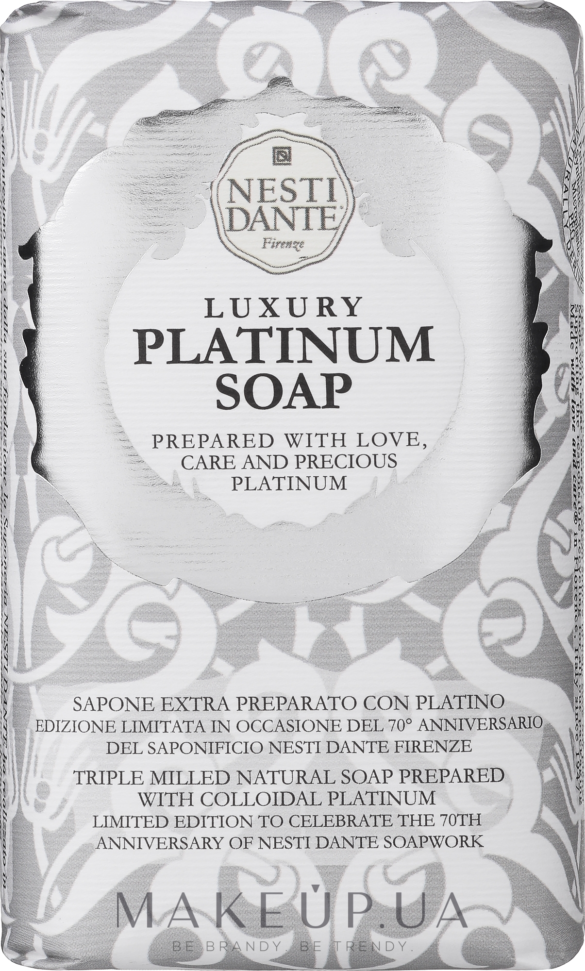 Мыло "Платиновое" - Nesti Dante Luxury Platinum Soap 70th Anniversary — фото 250g