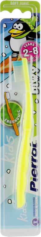 Детская зубная щетка с ароматом фруктов, желтая - Pierrot Piwi — фото N1