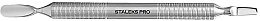Лопатка манікюрна порожниста, PE-100/5, пушер заокруглений + лопатка пряма широка - Staleks Pro Expert 100 Type 5 — фото N1