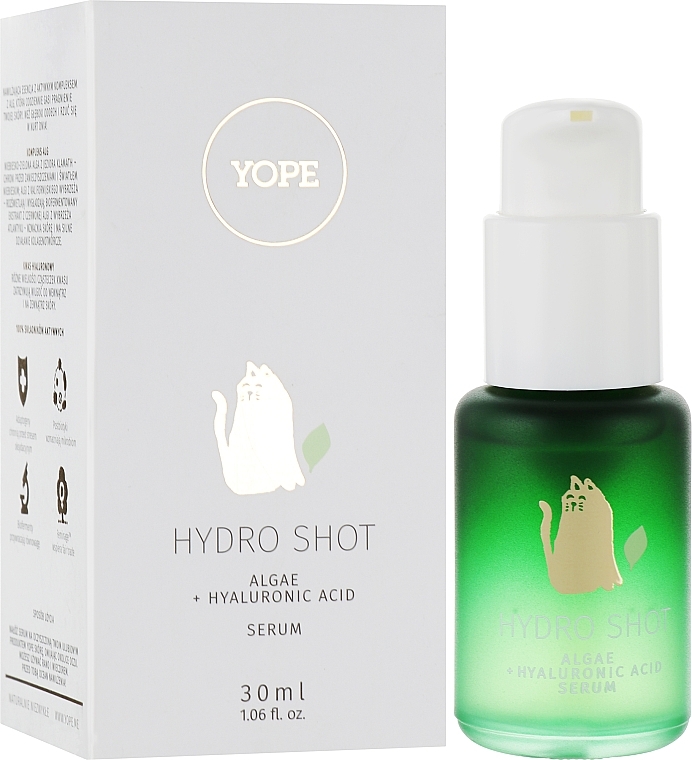 Сыворотка с водорослями для лица - Yope Hydro Shot Algae + Hyaluronic Acid Serum — фото N2