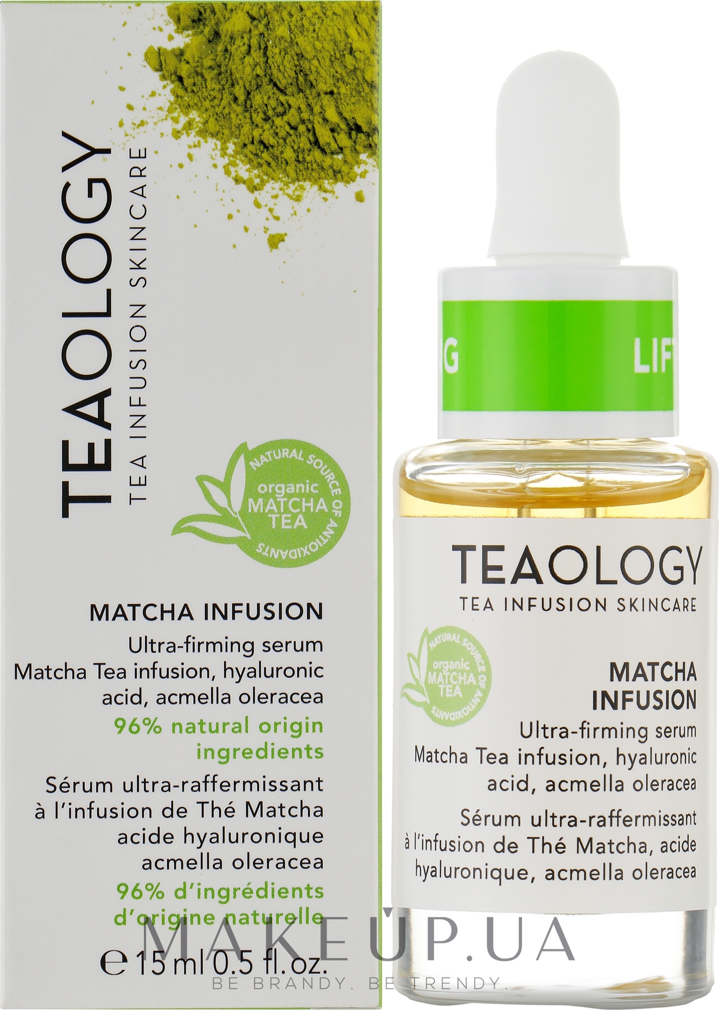 Зміцнювальна сироватка для обличчя - Teaology Macha Tea Ultra-Firming Serum — фото 15ml