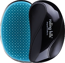 Компактна щітка для волосся, чорна - Rolling Hills Compact Detangling Brush Black — фото N2