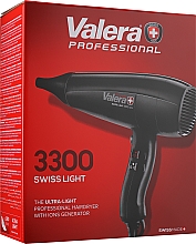 Фен для волос Swiss Light 3300 Ionic, черный, экстра-легкий - Valera — фото N2