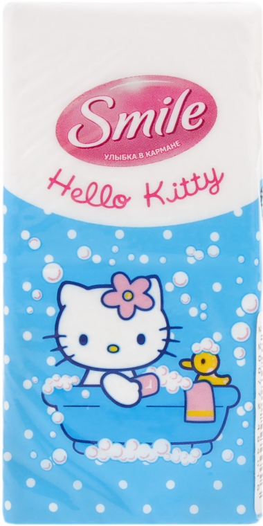 Сухие салфетки 10шт, "Hello Kitty", голубые - Smile Ukraine Hello Kitty