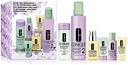 Парфумерія, косметика Набір, 6 продуктів - Clinique Great Skin Everywhere: For Dry Combination Skin