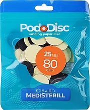 Сменные шлифовальные диски для педикюра L 80/25 мм - Clavier Medisterill PodoDisc — фото N1