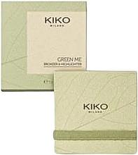 Бронзувальний хайлайтер для обличчя - Kiko Milano Green Me Bronzer & Highlighter — фото N2