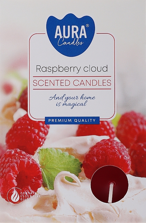 Набір чайних свічок "Малинова хмара" - Bispol Raspberry Cloud Scented Candles — фото N2