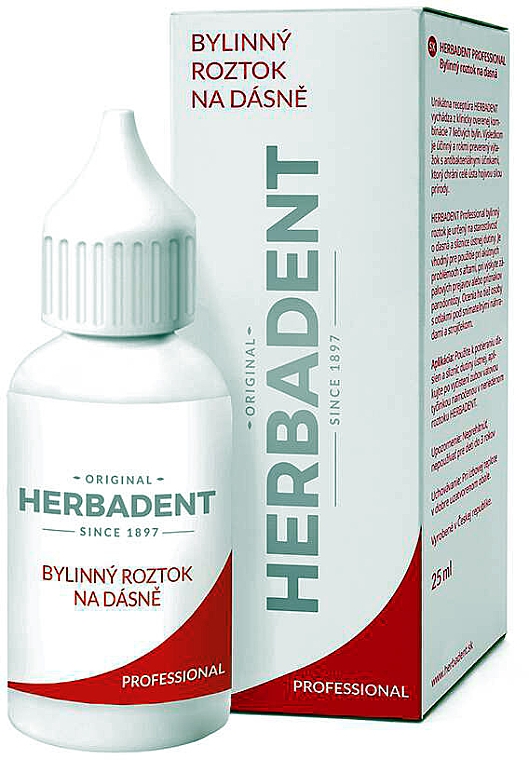 Жидкость на травах для ухода за деснами - Herbadent Professional Herbal Gum Solution — фото N1