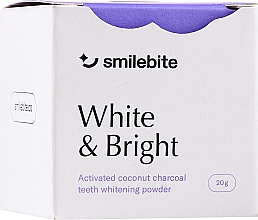 Отбеливающий порошок для зубов с кокосовым углем - Smilebite White & Brigh Coconut Charcoal Teeth Whitening Powder — фото N1
