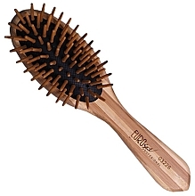 Парфумерія, косметика Щітка для волосся масажна, дерев'яна 03226 - Eurostil Bamboo Ovalado Cepillo