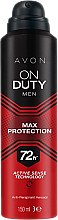 Духи, Парфюмерия, косметика Дезодорант-антиперспирант для мужчин - Avon On Duty Men Max Protection Deodorant Spray 72H