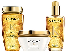 Духи, Парфюмерия, косметика Набор для волос - Kerastase Elixir Ultime Set (sh/250ml + mask/200ml + oli/100ml)