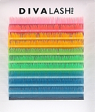 Ресницы для наращивания М 0.07 (11 мм), 10 линий - Divalashpro Neon Collection — фото N1