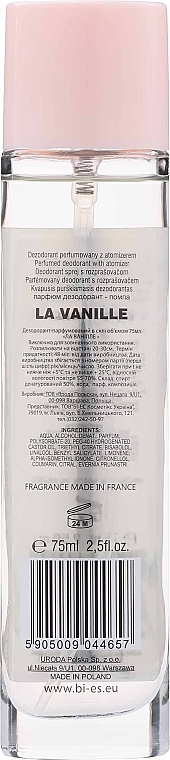 Bi-Es La Vanille - Парфумований дезодорант-спрей — фото N2
