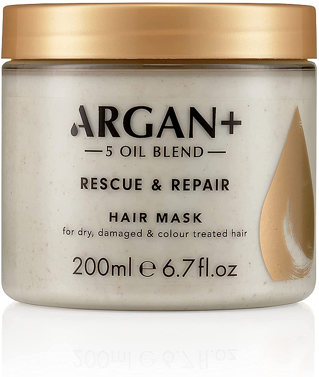 Маска для сухого, пошкодженого й фарбованого волосся - Argan+ Rescue & Repair Hair Mask Moroccan Argan Oil — фото N1