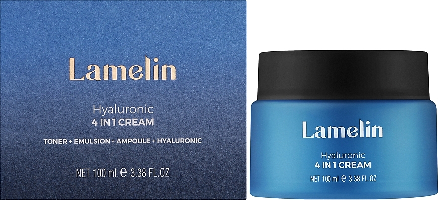 Увлажняющий крем с гиалуроновой кислотой для лица - Lamelin Hyaluronic 4 in 1 Cream — фото N2