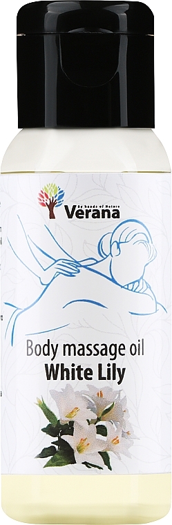 Массажное масло для тела "White Lily Flower" - Verana Body Massage Oil — фото N1