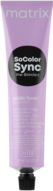 УЦЕНКА Безаммиачный тонер для волос на кислотной основе - Matrix Color Sync Sheer Acidic Toner * — фото N2