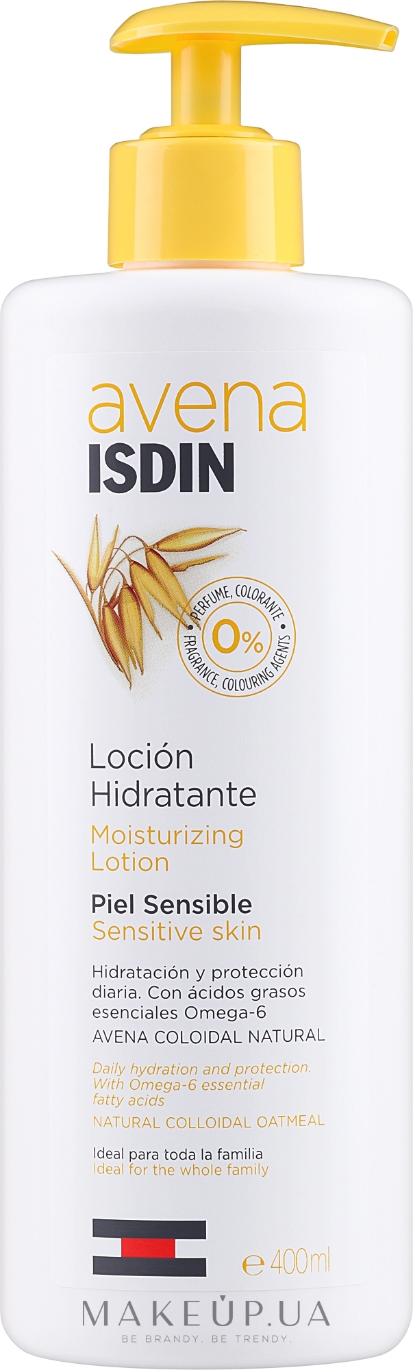 Лосьон для тела с овсянкой и омега-6 - Isdin Avena Moisturizing Lotion Sensitive Skin — фото 400ml