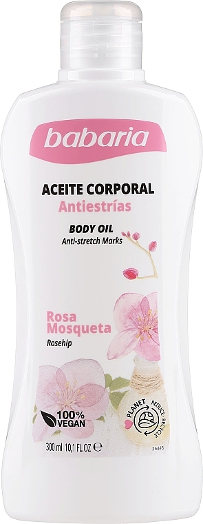 Олія для тіла - Babaria Rose Hip Body Oil Spray — фото N1