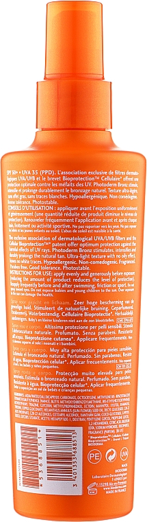 Сонцезахисний спрей для чутливої шкіри - Bioderma Photoderm Bronz SPF50+ Protection Spray — фото N2