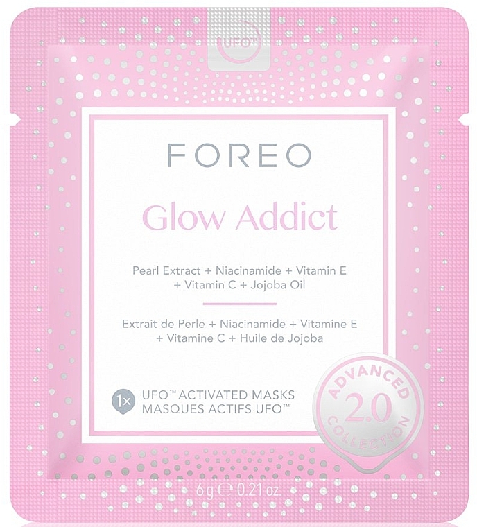 Маска для посиленого сяяння шкіри обличчя - Foreo UFO Glow Addict 2.0 Advanced Collection Activated Mask — фото N1