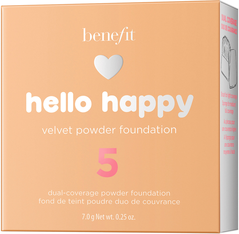 Пудровое тональное средство - Benefit Hello Happy Velvet Powder Foundation — фото N7