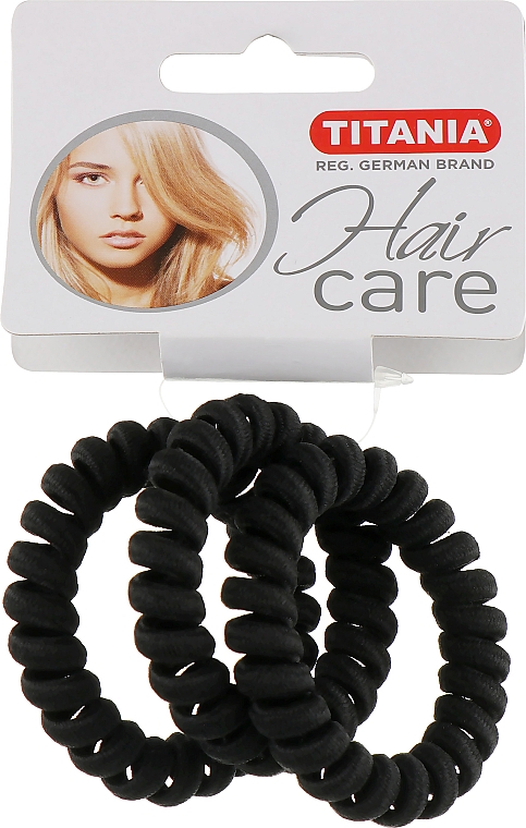 Резинка для волос "Anti Ziep", нейлоновый, 3 шт, черный - Titania — фото N1