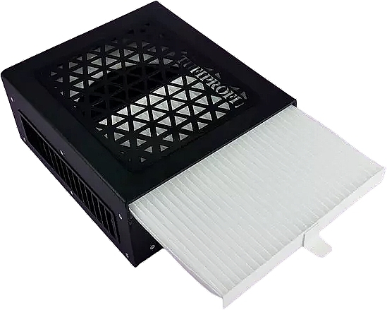 Вытяжка для маникюра настольная с фильтром, черная, 95 Вт - Tufi Profi Premium ND900FC — фото N3